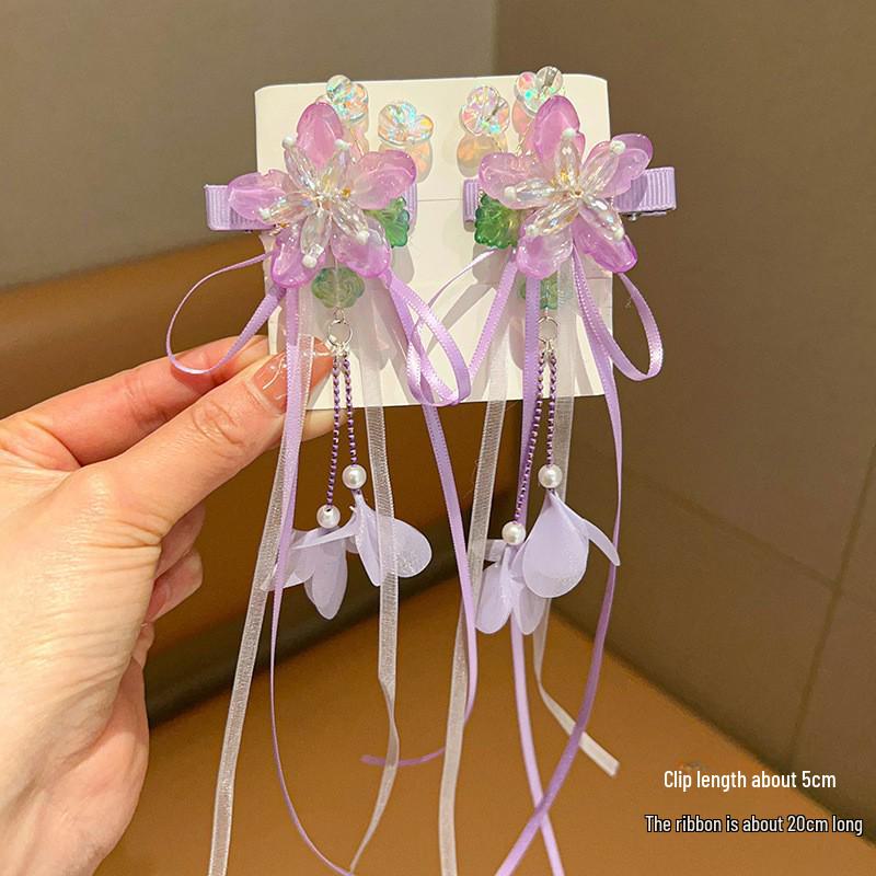 

Аксессуары для волос в древнем стиле ханьфу: Кисточки и китайские шпильки для костюмов девочек