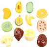 12pcs Resin Fruit Vegetables Mini Fake Food Decorative Kitchen Ornaments For Dollhouse Table Centerpiece Photo Props Educational