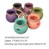 Dangling Colorful Ceramic 6 Pot Set Wall Mount Flower Cactus Planters Home Decor