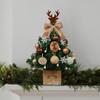 Christmas  Small Christmas Tree Ornaments With Lights 50cm Desktop Christmas Tree Golden Red Set Christmas Tree