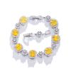 Seiko Light Luxury Color Treasure Bracelet Square Candy Micro-Inlaid Zircon Luxury Bracelet Zircon Jewelry