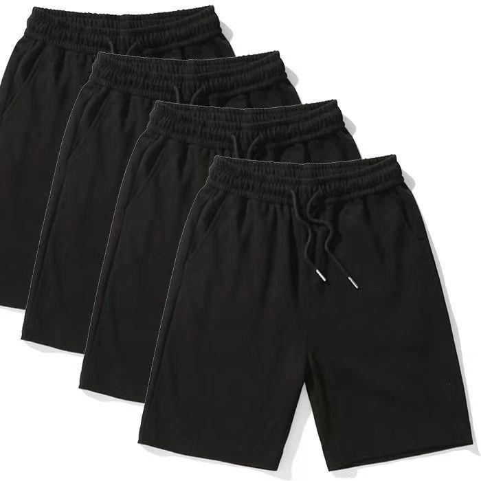 Unisex Trendy Casual Elastic Waist Mid-Length Summer Shorts
