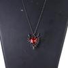 Thorns Heart Pendant Necklace with Crystal Embellishments Fashionable Clavicle Chain Elegant Neckchain for Women