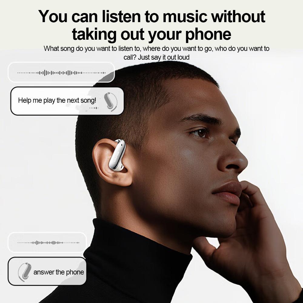 Kabellose Bluetooth 6.0 Ohrhörer Ohrbügel Ohrstöpsel Wasserdichte Sportkopfhörer HiFi Stereo Geräuschunterdrückung Headsets für Telefon