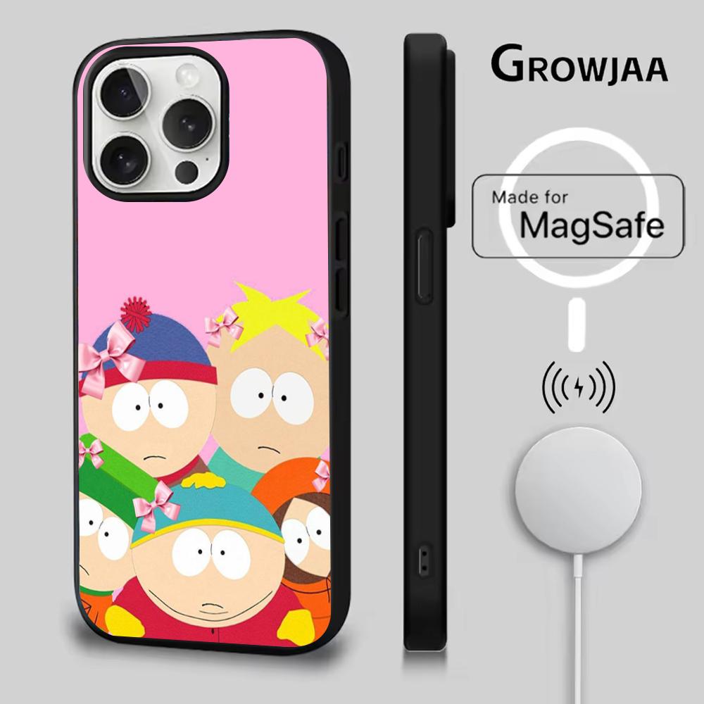 

Мультяшний кумедний чохол для телефону South Park Для iPhone 16e,16,15,14,13,12,11,Plus,Pro,Max,Mini Магнітна бездротова зарядка Magsafe iPhone16e