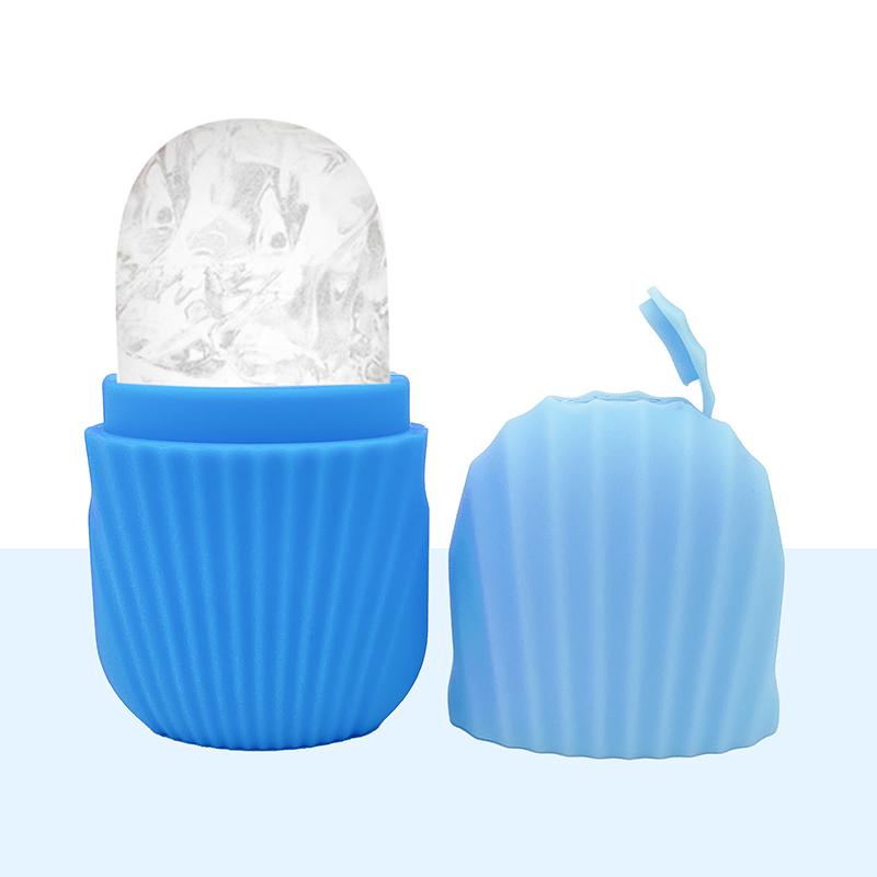 

Силиконовые формы для кубиков льда, ролик для лица и глаз, ледяные шарики, массажер для лифтинга лица, контурирования, уменьшения акне, инструмент для ухода за кожей, многоразовый синий