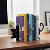 Black Metal Metal Bookend Versatile Book Holder Special Cat Bookend  Office Bookshelf