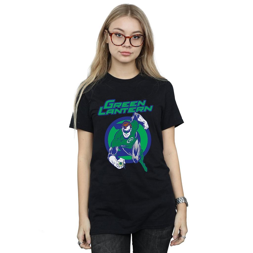 DC Comics Womens/Ladies Green Lantern Leap Cotton Boyfriend T-Shirt