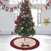 Red Attractive Black Plaid Christmas Tree Skirt For Car Holiday Celebrations 120cm