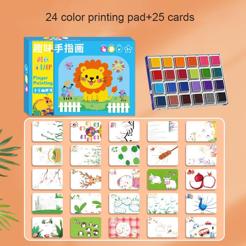 Children's Finger Print Ink Game Kindergarten DIY Graffiti Toys Kids Creative Drawing Early Education Educational Toys For Girls