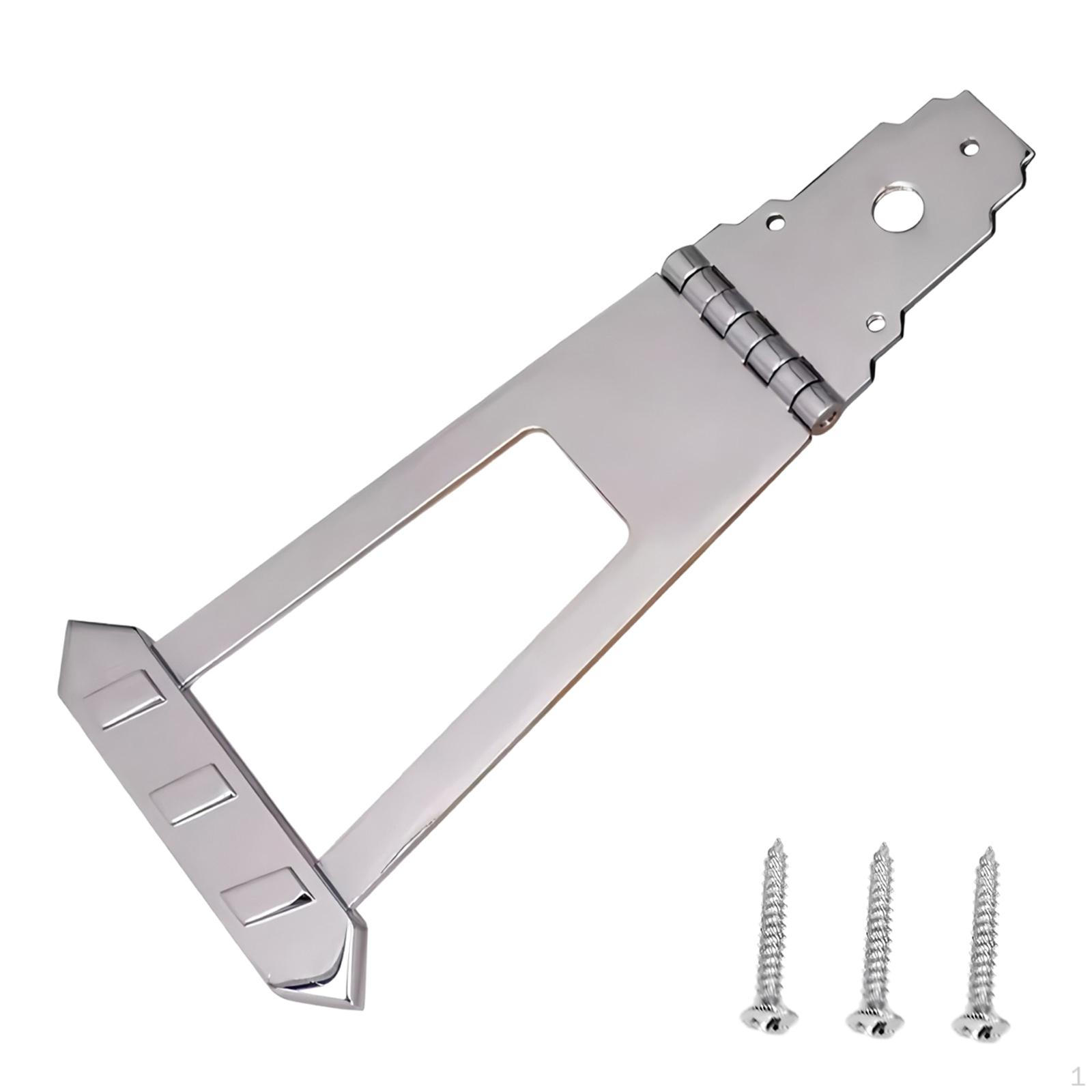 

Guitar Bridge Tailpiece Electric Bass Jazz Trapezoidal серебряный