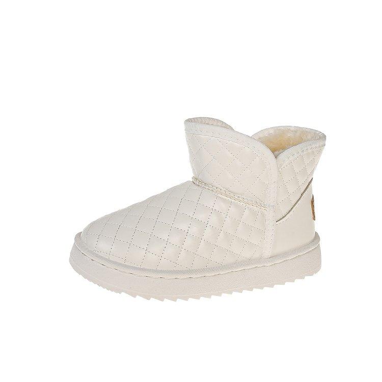 Women's Large Size Soft Sole Heightening Winter Warm Fur One Anti-slip Snow Boots Plush Lined Ankle Boots Outdoor Sports Cotton Boots