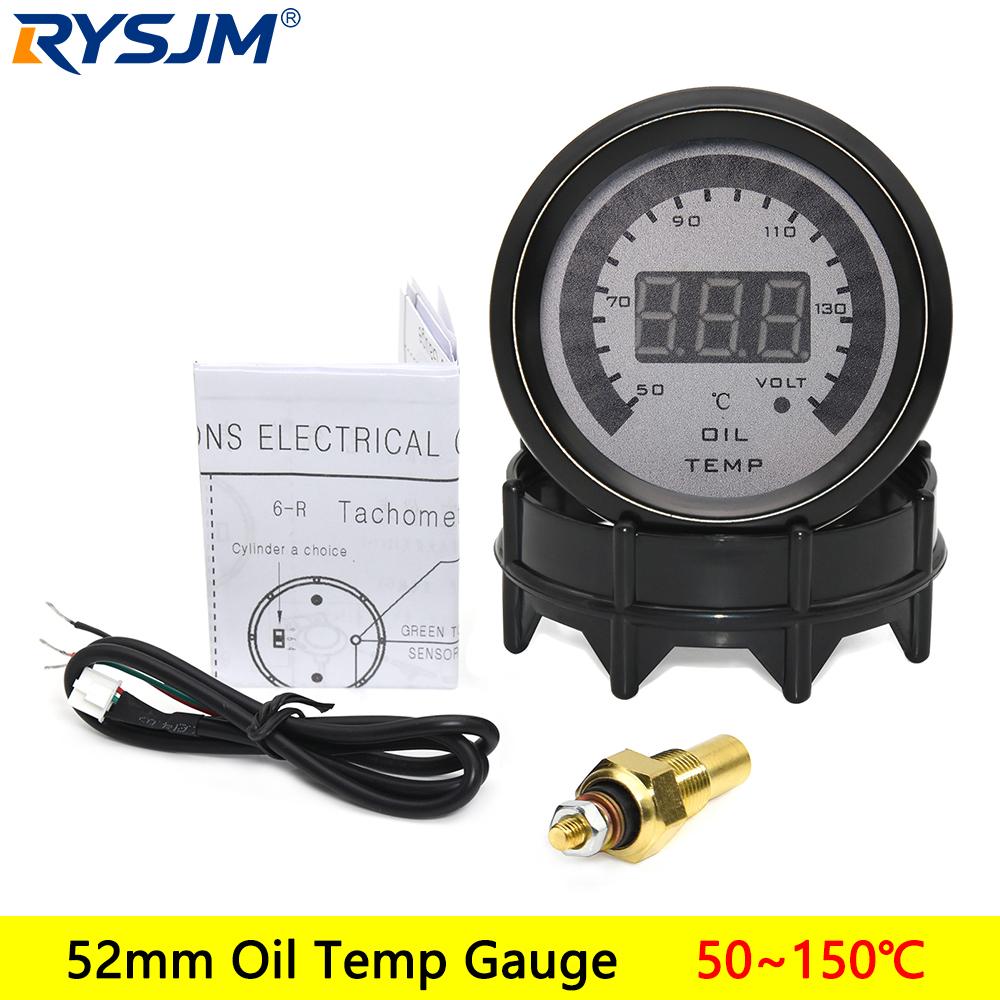 52MM Digital LED Boost EXT Exhaust Temp Gauge Voltmeter Voltage Air Fuel Ratio Gauge Oil Pressure Oil Temp Meter Car Gauge