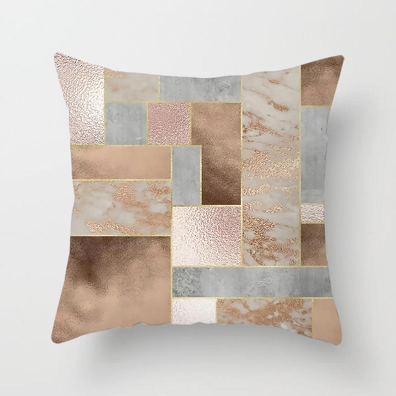 45x45cm Geometric Printed Pattern Pillowcase for Home Living Room Sofa Bedroom Decoration Cushion Cover