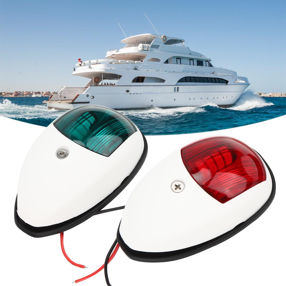 1Pair Portable Durable Yacht Navigation Light 10?30V Wide Pressure Shipping Signal Lampwhite