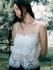 MOROA Argyle Rose Lace Sleeveless - White