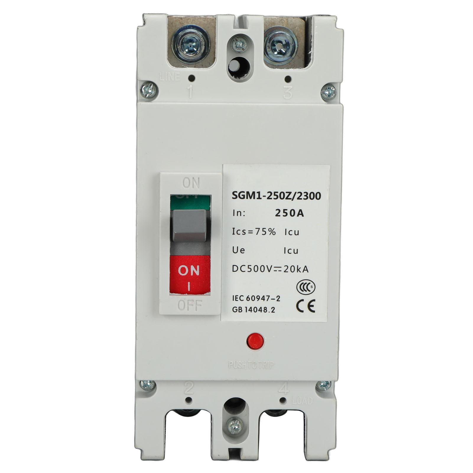 

Автоматичний вимикач 2P MCCB Захисний перемикач сонячної батареї Протектор ізолятора 250A 500V