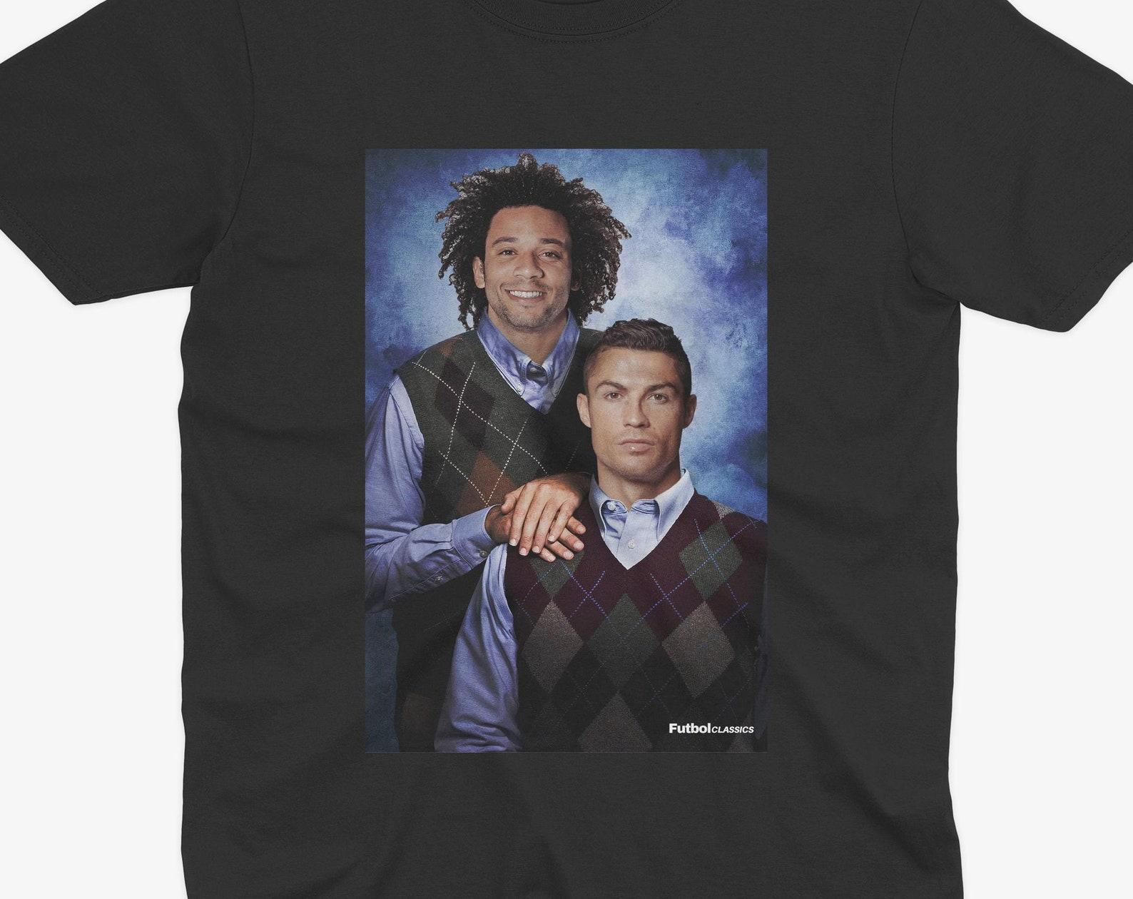 Marcelo & Cristiano Ronaldo T Shirt | Real Madrid T Shirt | Real Madrid Fan | Real Madrid Gift | Marcelo and Ronaldo XL