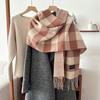 Chic Plaid Scarf for Women - Cozy & Warm, Perfect for Fall/Winter | Versatile Thick Shawl with Tassels