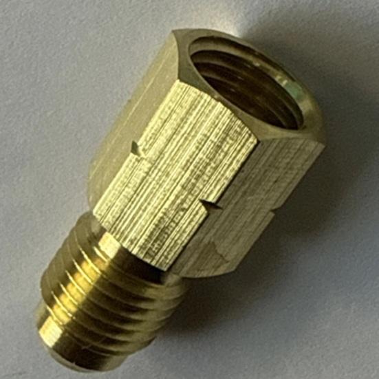 1/2 Stück R32 R454B Kältemittel Messingadapter Rostfrei Universell Einfach zu Installieren Manometer Schlauchanschluss Umgekehrter Gewindeanschluss