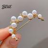 Imitation Pearl Pin Brooch Pin Curved Design Lapel Large