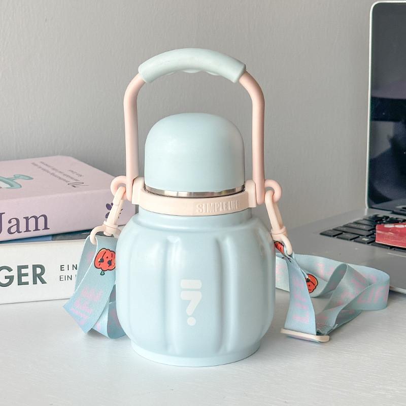 Pumpkin Insulated Travel Mug With Thickened Vacuum Stainless Steel For Home Office Outdoor Use