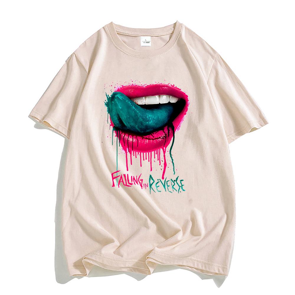 Falling In Reverse Tshirts Rock Band Graphic Printing Teeshirt Streetwear Hip Hop Style Summer Tshirts Cotton Unisex Tees