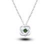 0.5ct Moissanite Necklace for Women Sparkling Simulated Diamond Pendant Beating Heart S925 Silver Fine Jewelry Gift