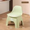 Thickened Non-Slip Backrest Stool for Kids & Adults: Perfect for Bathrooms, Living Rooms, Showers, Kindergarten, and Shoe Changing Areas.