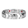 Mens Titanium Steel Geometric Bracelet With Magnetic Clasp Original Design Black Gold Tone FCM001