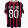 Retro Soccer Jersey Signed Edition Cristiano Ronaldo Beckham Kaka Ronaldinho Messi Short Sleeve Football Shirt Men Women