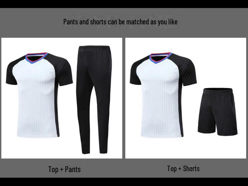 Unisex Basketball Referee Uniform: Short-Sleeved Top & Long Pants, Breathable Sports Attire