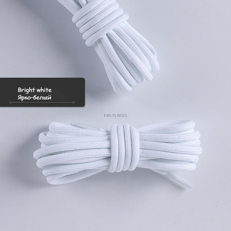 1pair Round Shoelaces Polyester Solid Classic For Yezy Sports Boot Bold Shoeslace Sneaker Shoe Laces Shoes Strings