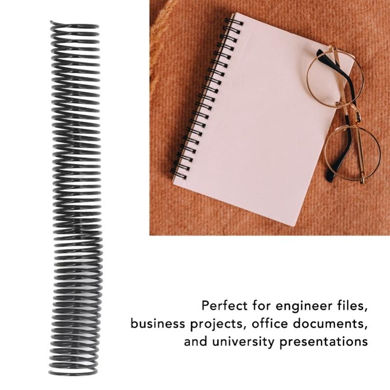 18 Pcs Spiral Binding Coil 38mm Diameter 48 Loop 4:1 Pitch 310 Sheet Capacity Spiral Binding Spine For A4 Paper