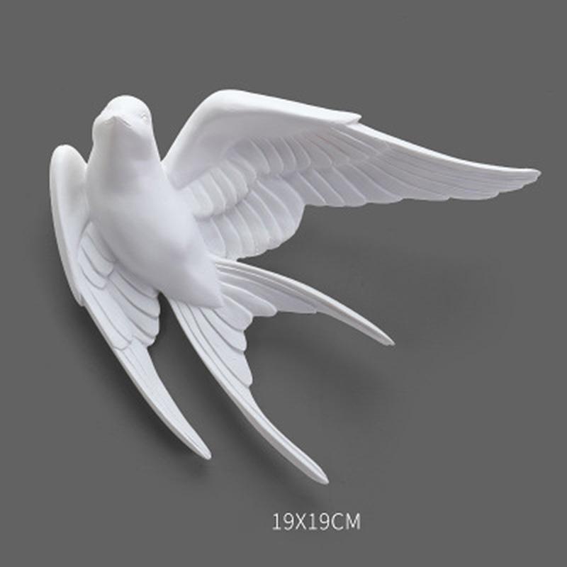 Nordic Creative White Resin Bird Figurines Home Decoration Art Crafts For Living Room Shelves Wedding Party Ornaments