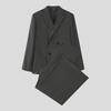 INCERUN Men Peak Lapel Long Sleeve Thin Blazer Long Pants Two Piece Suit Casual Outfits Sets