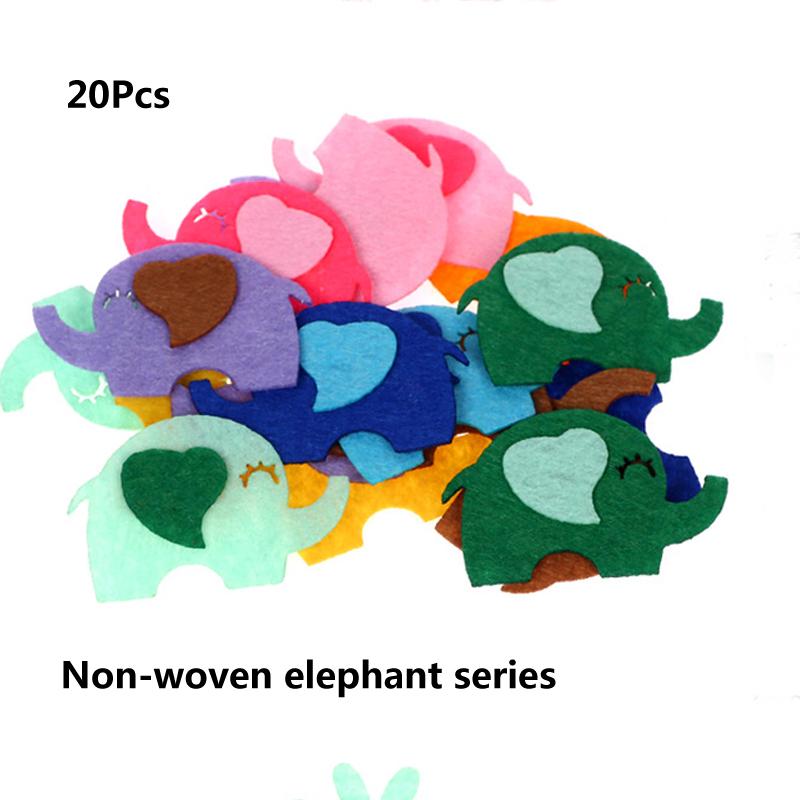 Materiały rzemieślnicze Dzieci Szycie Puzzle Materiały Naklejka DIY Włóknina Łatka Płatek Wzór zwierzęcy