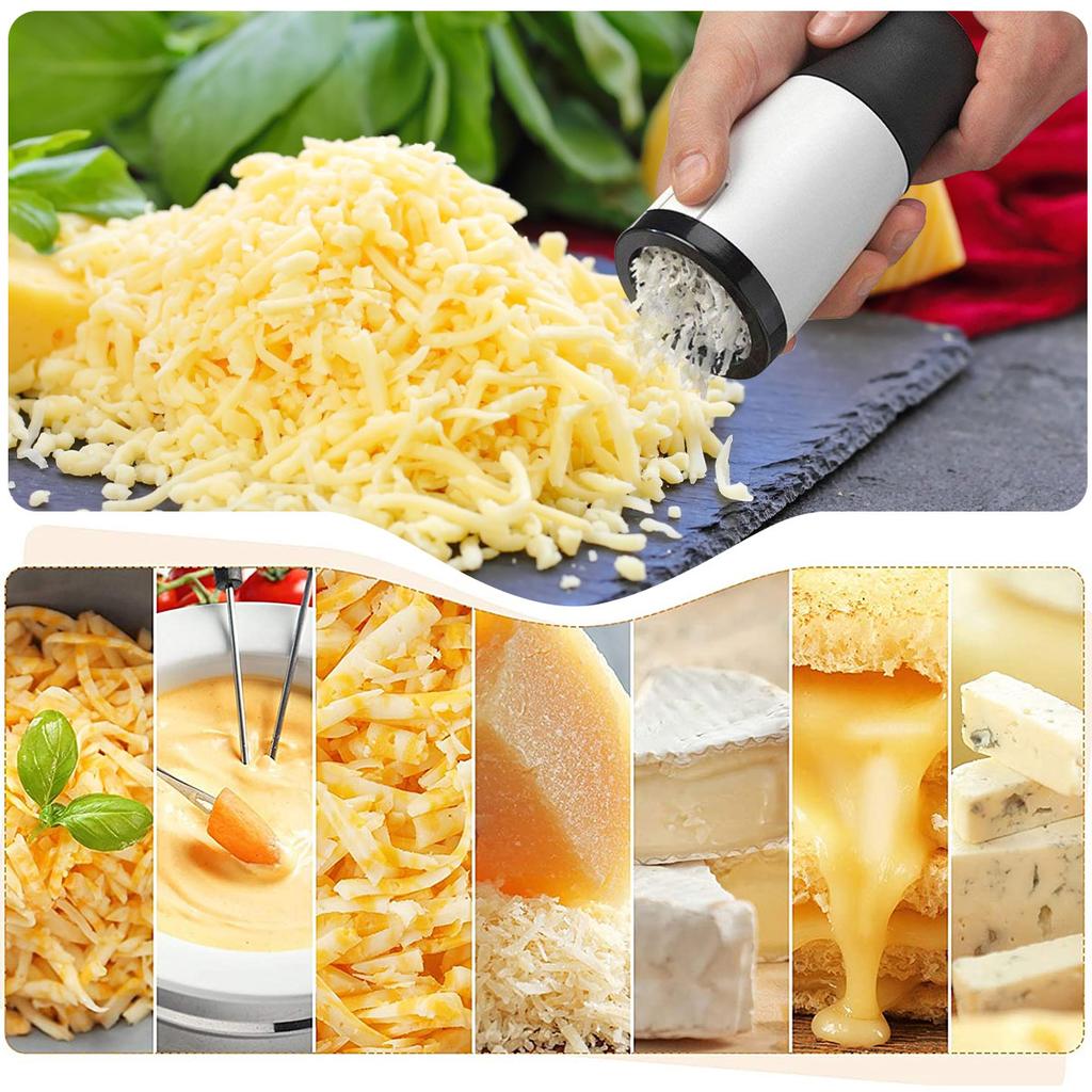 Cheese Grater Handheld Cheese Slicer Mill Stainless Steel Cheese Shredder Premium Kitchen Butter Food Mill 2 Pattern Blade