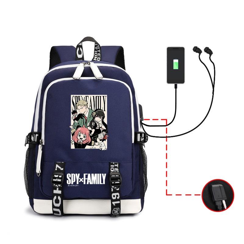 Riman, Spy Play House School Bag Usb Large Capacity Adult Double Shoulder Back