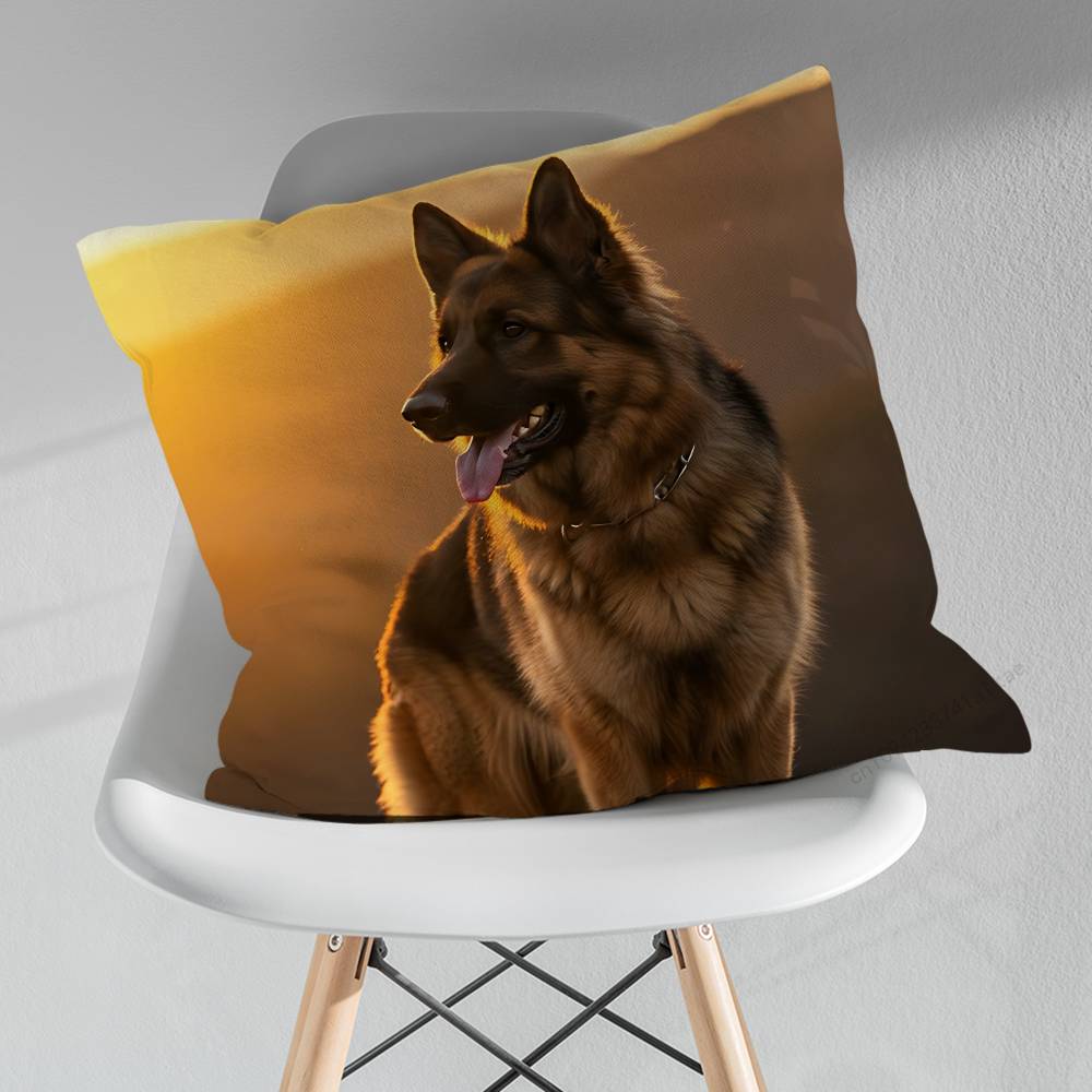 German Shepherd Dogs Various Sizes Square Pillow Case For Car Home Bedchamber Decor Birthday Gift