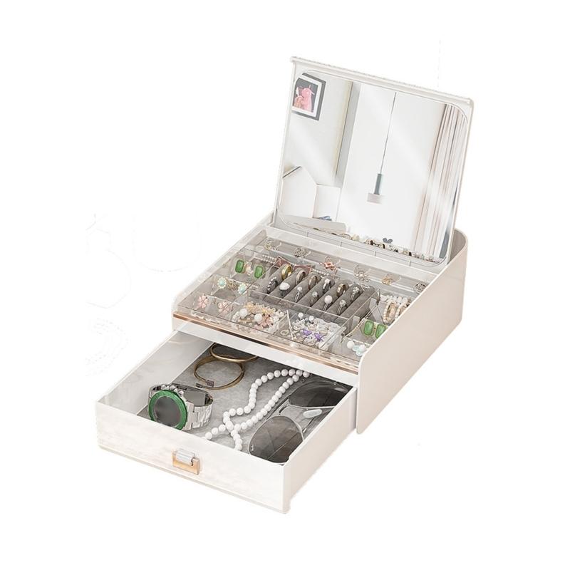 

Opening Jewelry Storage Case with Builts High Strength PET ABS Construction Multiple Compartment Organizers 1
