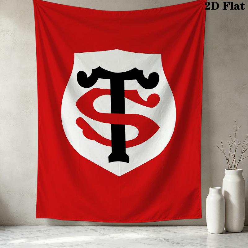 Stade Toulousain Wall Tapestry Aesthetic Wall Hanging Printed Fabric Blanket Decorative Tapestries For Bedroom Living Room Home Decor