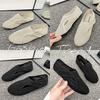 2025 new summer mesh shoes with a high-end feel, round toe breathable toe cover, half slippers, straight strap, flat sandals