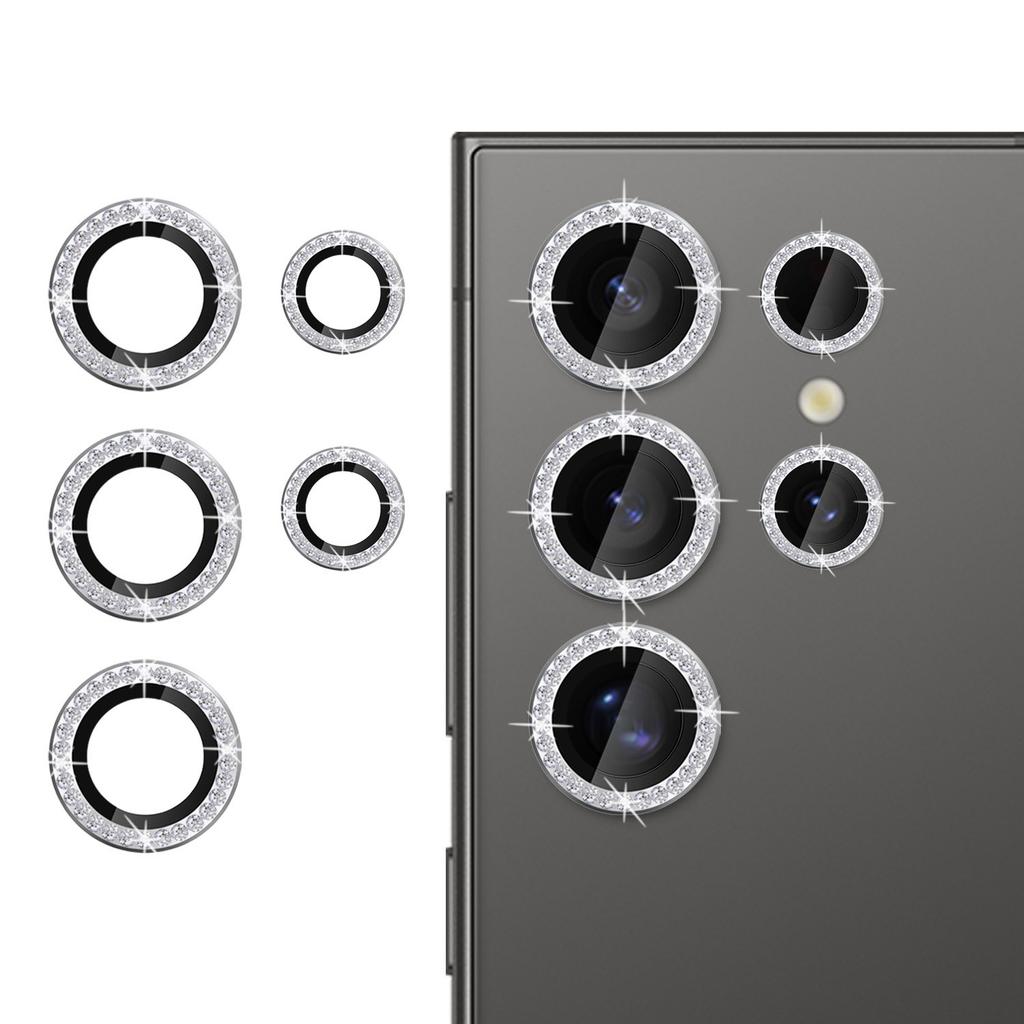 For Samsung Galaxy S24 Ultra Camera Lens Protector Diamond Ring Design Tempered Glass Lens Film