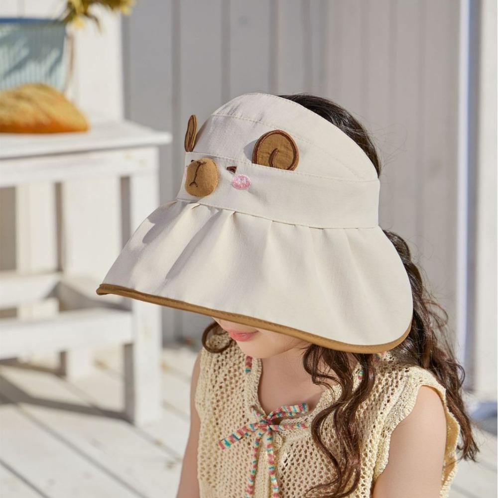 Open Top UV Protection Hat Cute Design Large Brim Hat Children's Sun Hat  For Boys And Girls