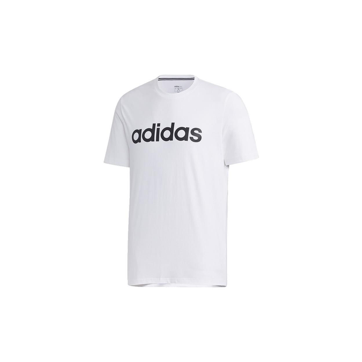adidas neo M ESNTL LOGO T Sports Short Sleeve White Men s GJ8916 M