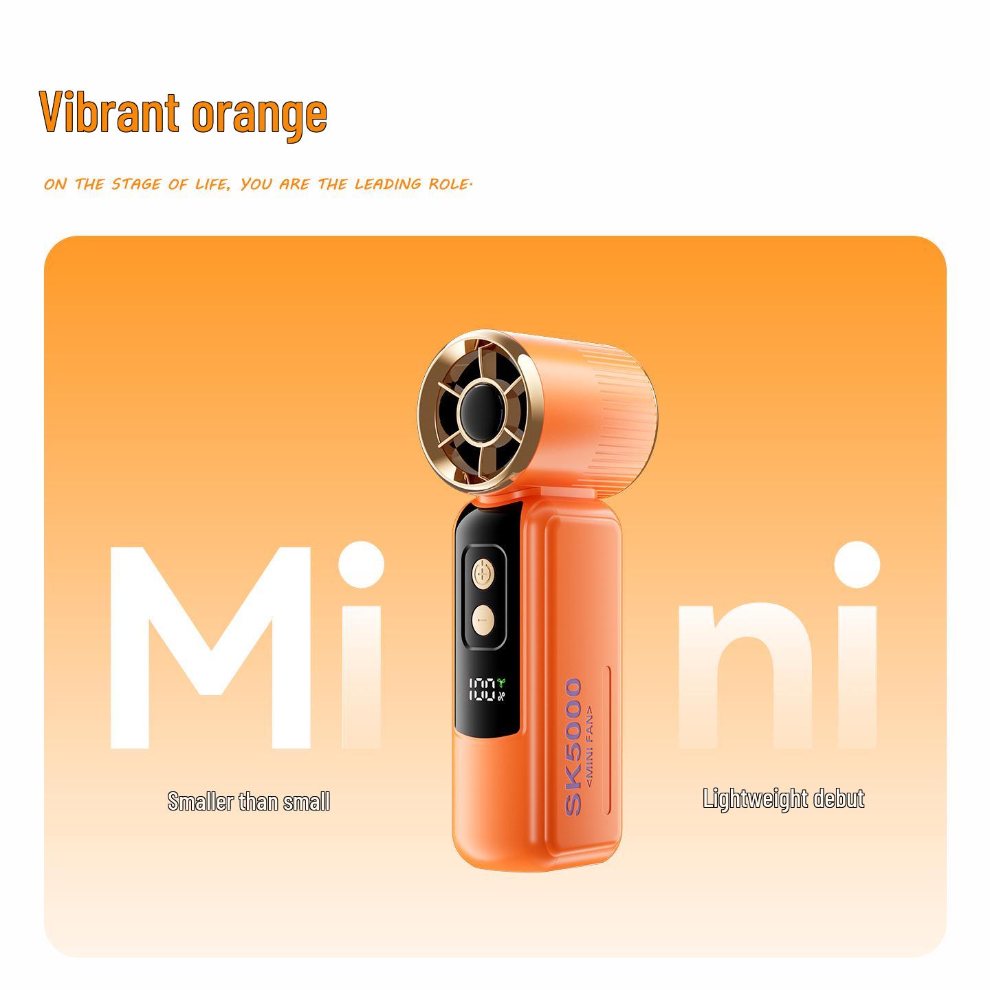 USB-Powered High-Speed Mini Handheld Fan with Long Battery Life and Compact Design. New Mini High-Speed Turbine Fan