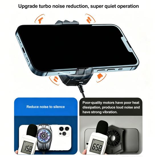 Yousheng Phone Cooler for Gaming Fast Cooling Cell Phone Fan with Low Noise Portable Mobile Phone Radiator for Iphone And for Android