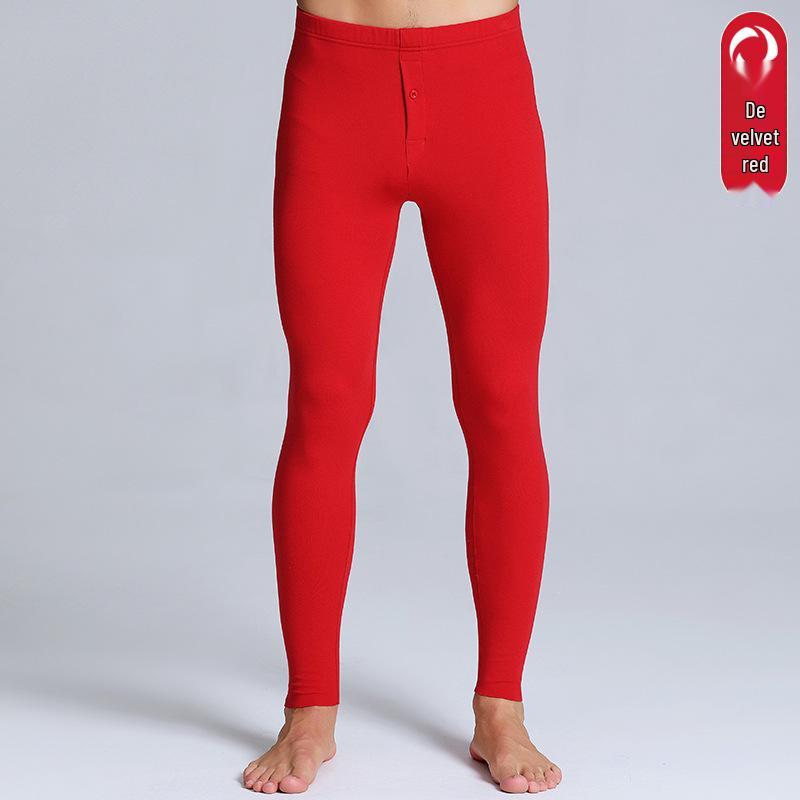 

Olayvis Men s Cashmere Fleece-Lined Seamless Thermal Pants L