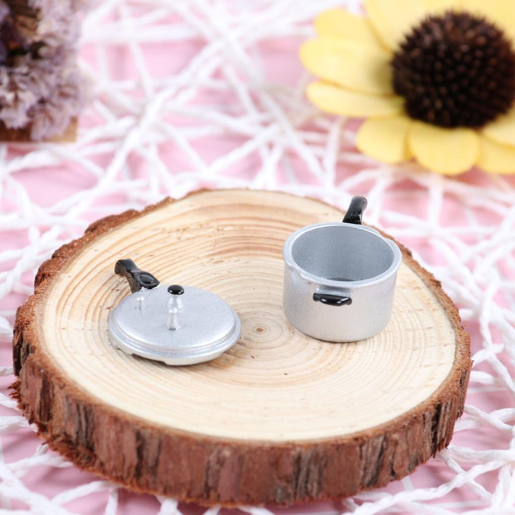 1PC Cooking Utensil Pressure Cooker Autoclave Simulation Kitchen Tools 1:12 Scale Dollhouse Miniature Kitchen